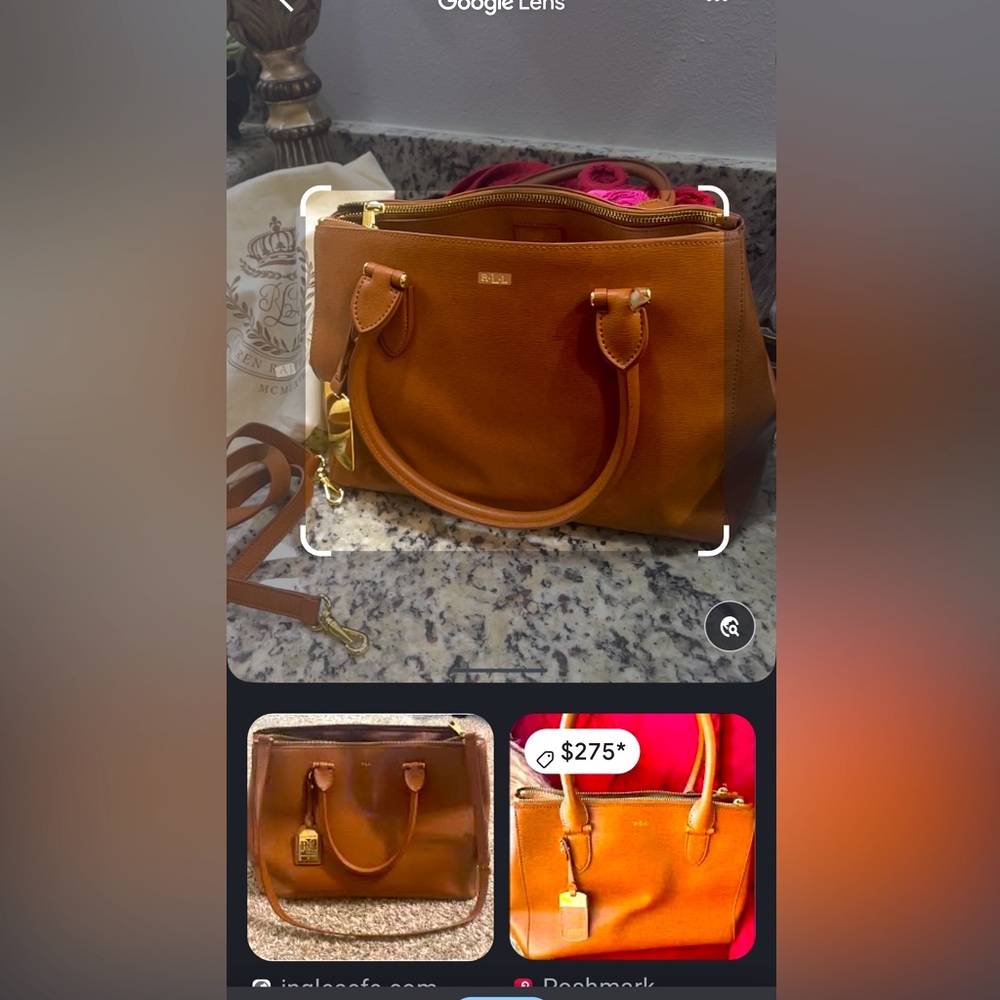 Ralph Lauren Women’s Leather Signature Brown Purse